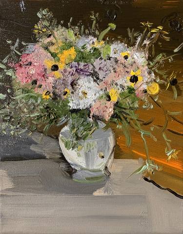 Original Impressionism Floral Paintings by QX Shuai