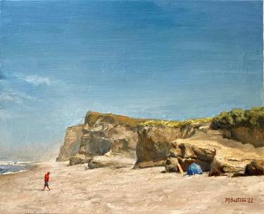 Print of Realism Beach Paintings by Magdalena Bertera