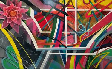 Original Geometric Abstract Paintings by Andréa Grasso