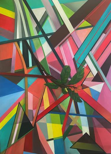 Original Abstract Geometric Paintings by Andréa Grasso