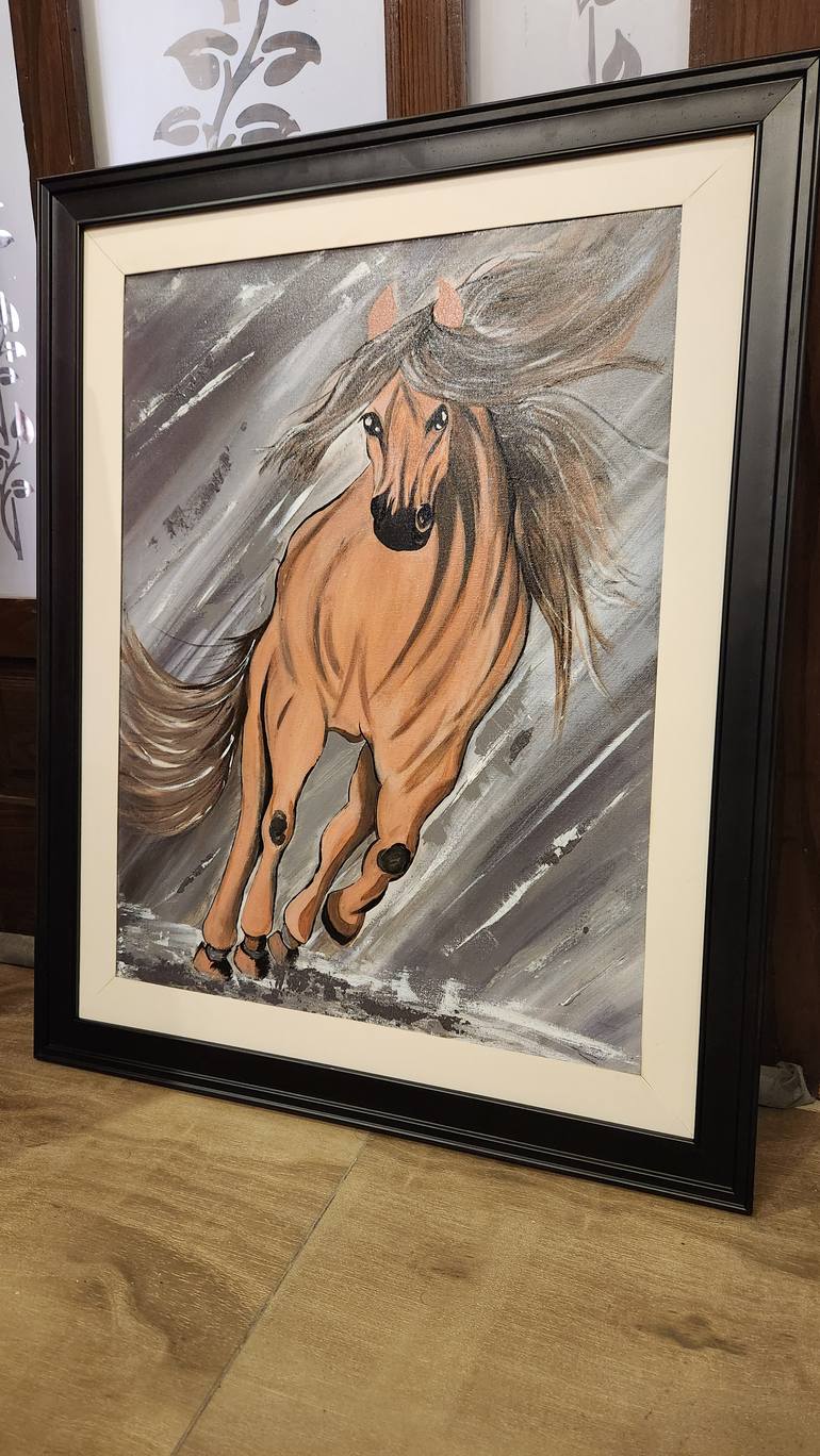 Original Expressionism Animal Painting by Maya Rehman