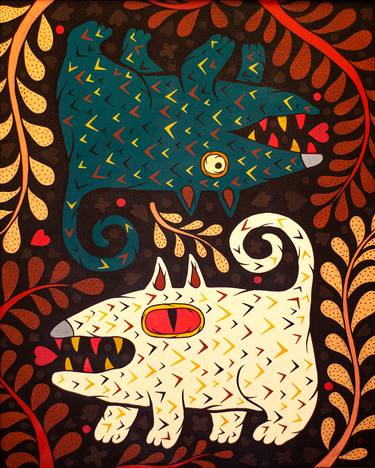 Print of Dada Animal Paintings by Sasha Kanavalau