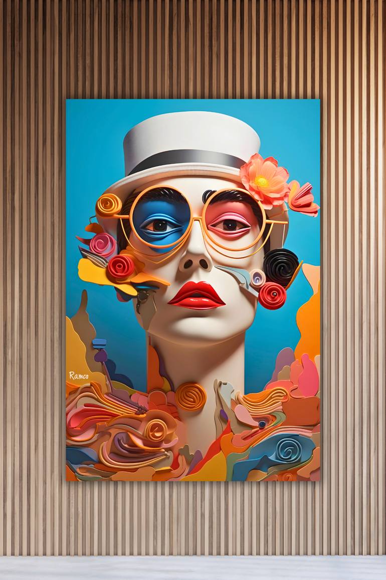 Original Modernism People Mixed Media by Ramco Co
