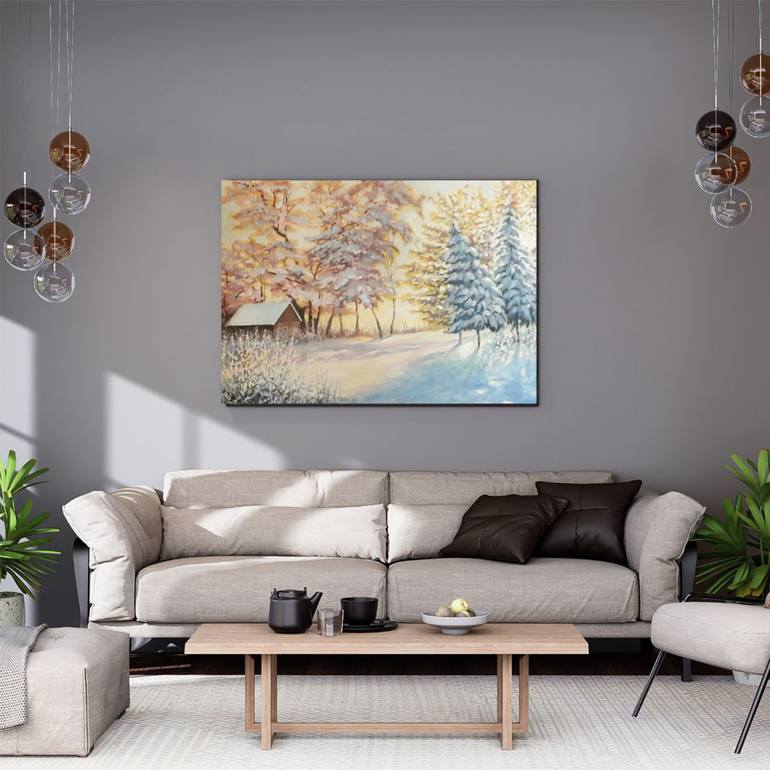 Original Impressionism Landscape Painting by Yuliia Zaverukha