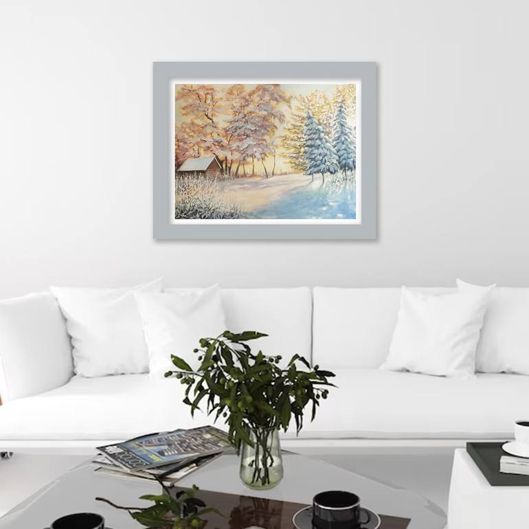 Original Impressionism Landscape Painting by Yuliia Zaverukha