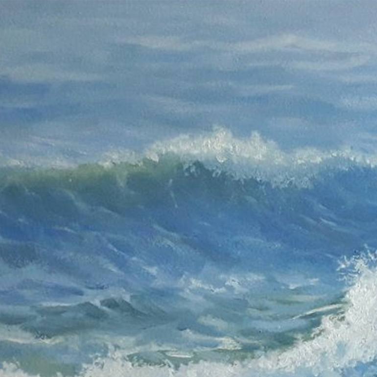 Original Realism Seascape Painting by Yuliia Zaverukha