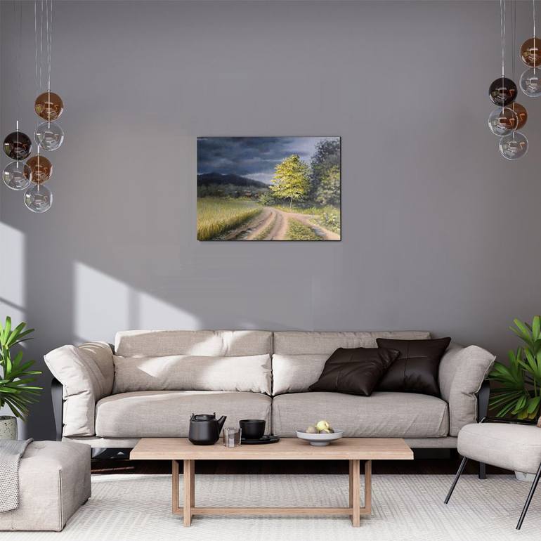 Original Realism Landscape Painting by Yuliia Zaverukha