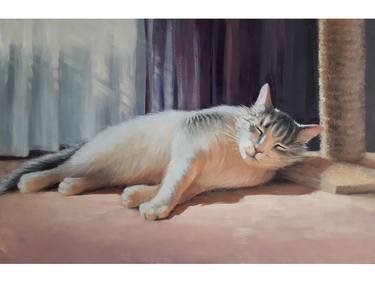 Original oil painting. Cat. A sweet dream thumb