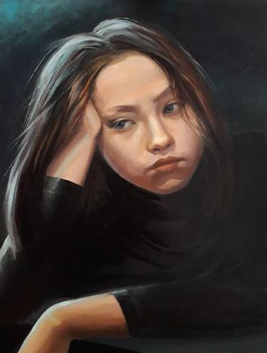 Original oil painting. Portrait of a girl. Anna thumb