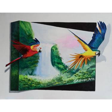 3D Acrylic Canvas Painting by Ashrav Arts !! Price Rs 20000/- thumb