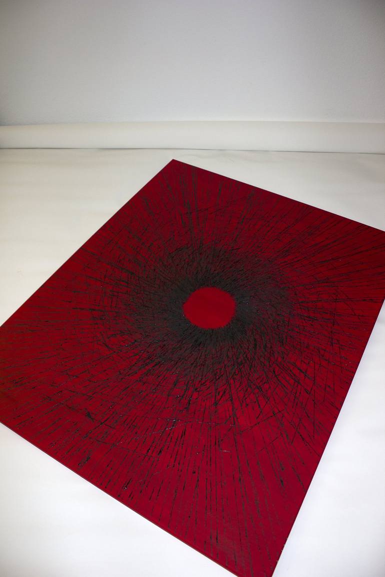 Original Art Nouveau Geometric Painting by Andr Bel