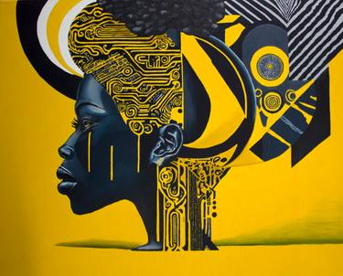 Original Conceptual Abstract Painting by Andr Bel
