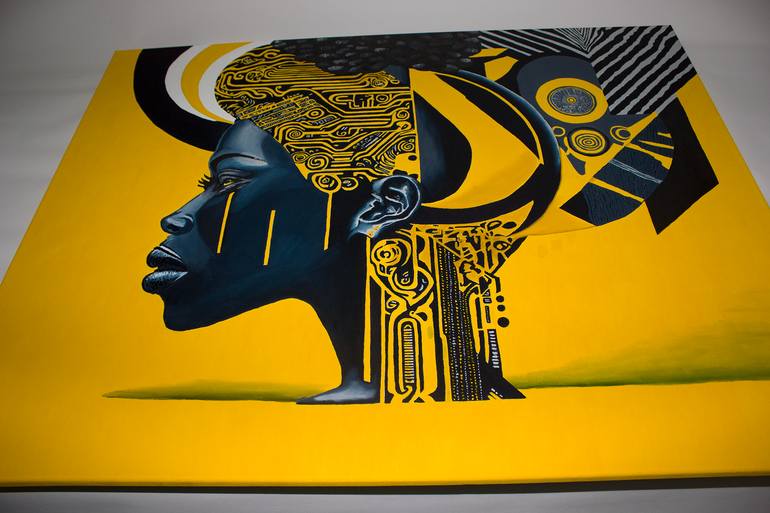 Original Conceptual Abstract Painting by Andr Bel