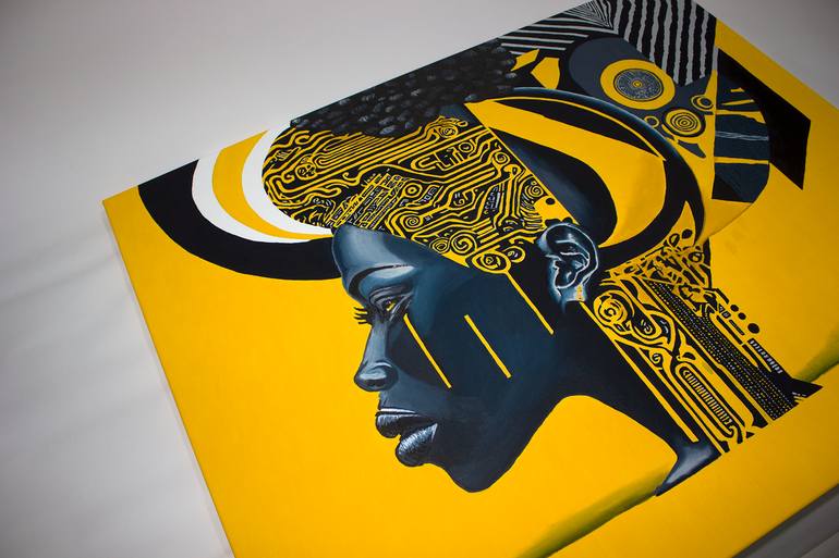 Original Conceptual Abstract Painting by Andr Bel
