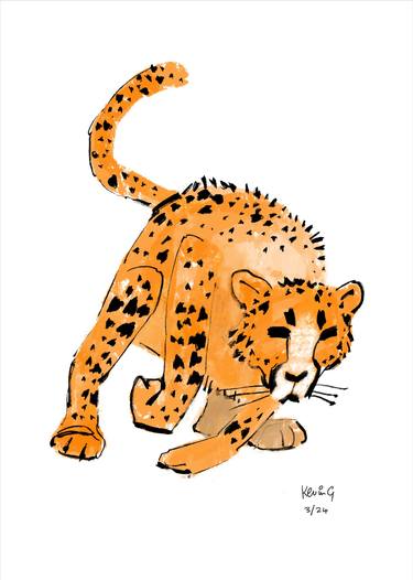 Cheetah sketch thumb