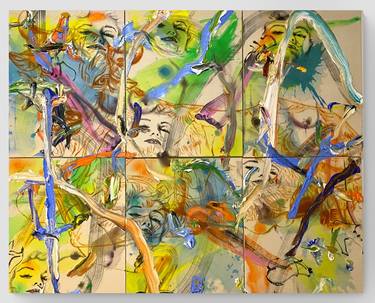 Original Rococo Abstract Paintings by Marie Pmudafort