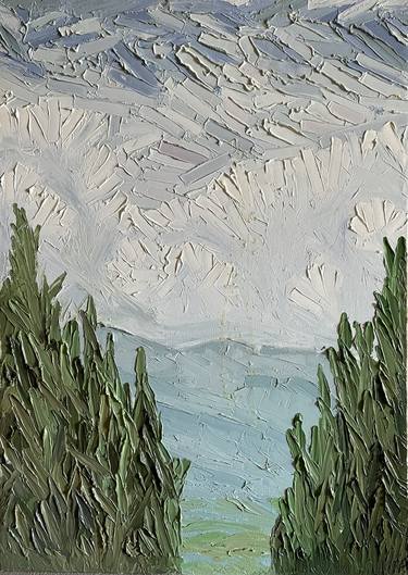 Print of Impressionism Landscape Paintings by Luka Kiparoidze