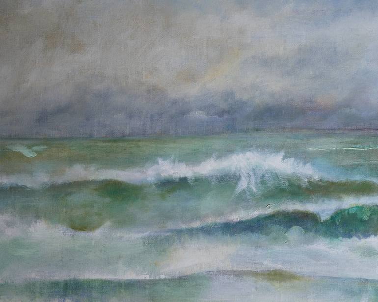 Original Impressionism Seascape Painting by Sander Visser