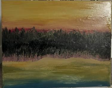 “Sunset Serenade” Abstract Oil Painting thumb
