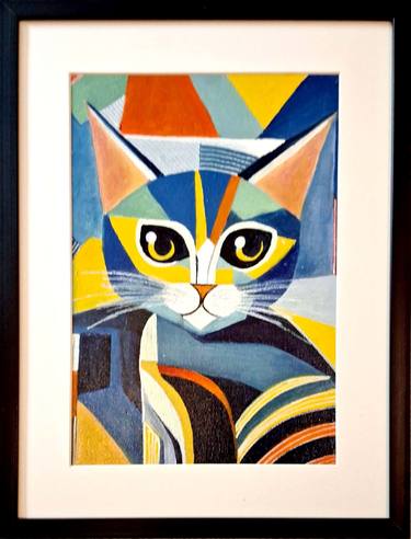 Lonely Kitten in Cubism Style thumb