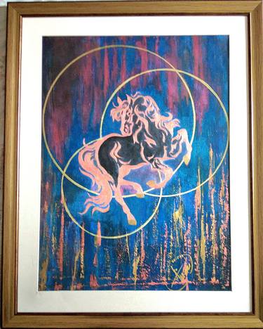 Original Abstract Expressionism Animal Painting by Annie Shoaib