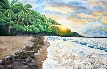 Original Impressionism Beach Paintings by Annie Shoaib