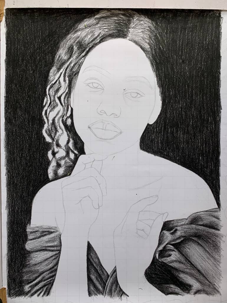 Original Contemporary Women Drawing by Ngbede Nobleman