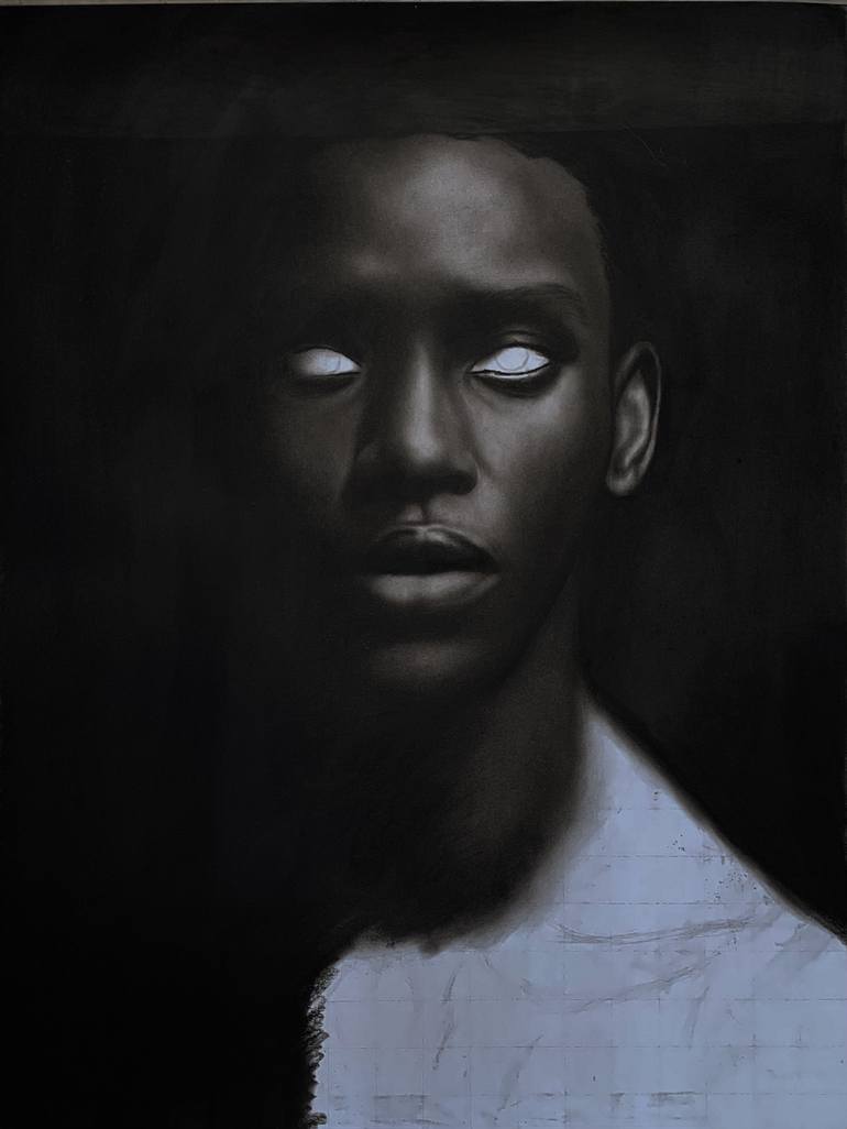 Original Abstract Men Drawing by Ngbede Nobleman