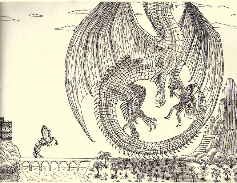 Original Illustration Fantasy Drawing by Elvia Barrera