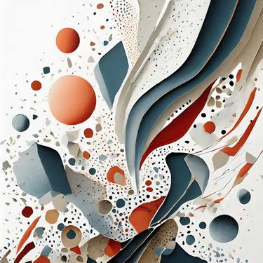 Print of Abstract Expressionism Love Digital by Basem Beiruti
