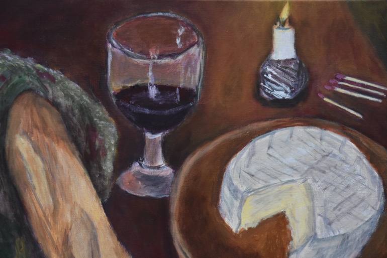 Original Expressionism Still Life Painting by Alexandre David Lejuez