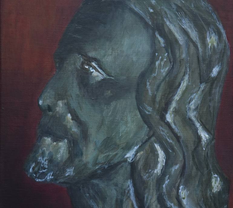 Original Art Deco Religion Painting by Alexandre David Lejuez