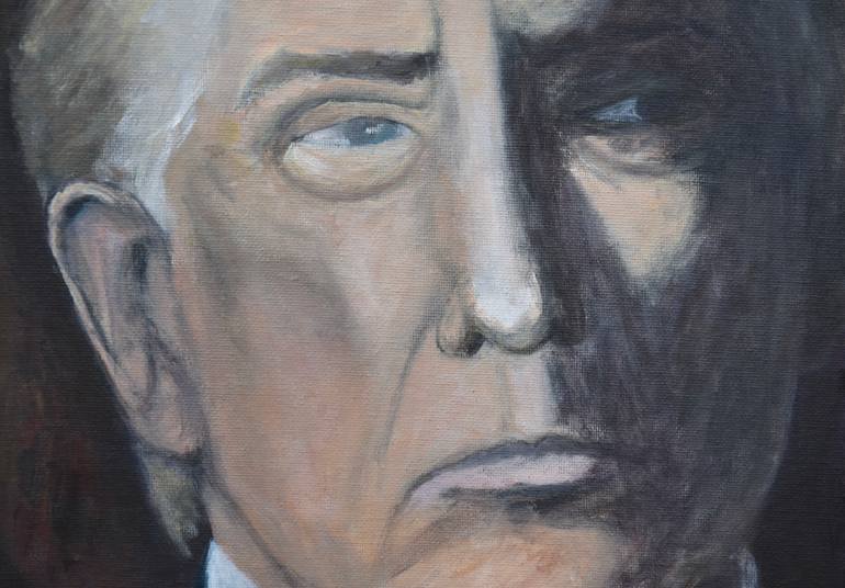 Original Figurative Politics Painting by Alexandre David Lejuez