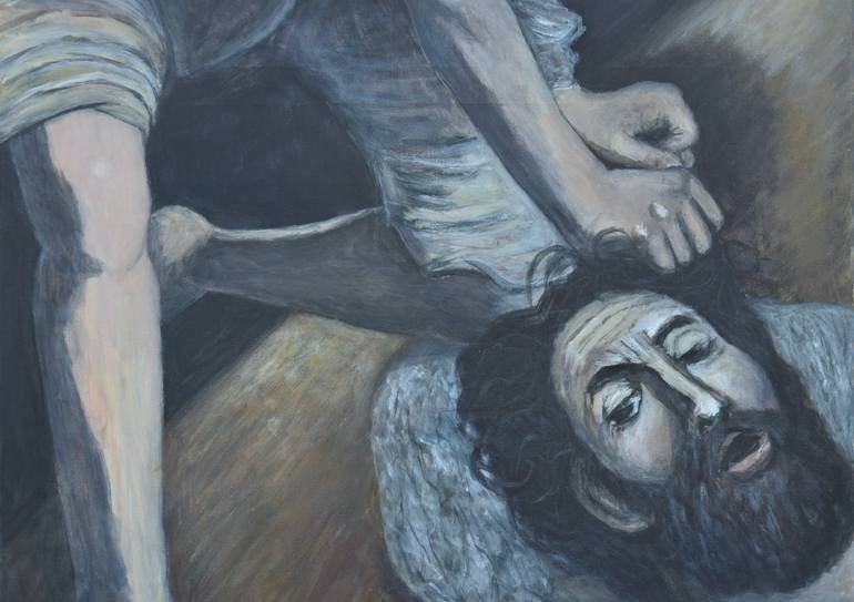 Original Expressionism Religion Painting by Alexandre David Lejuez