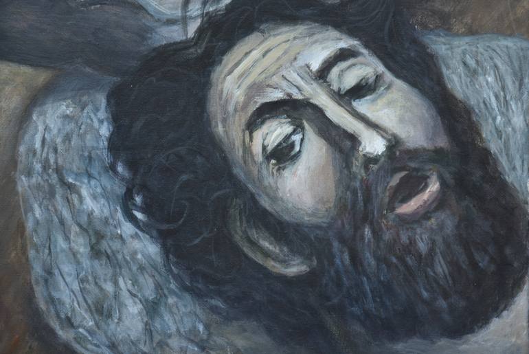 Original Expressionism Religion Painting by Alexandre David Lejuez