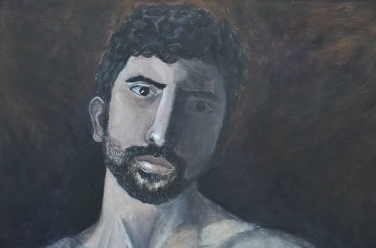 Original Baroque Religion Painting by Alexandre David Lejuez