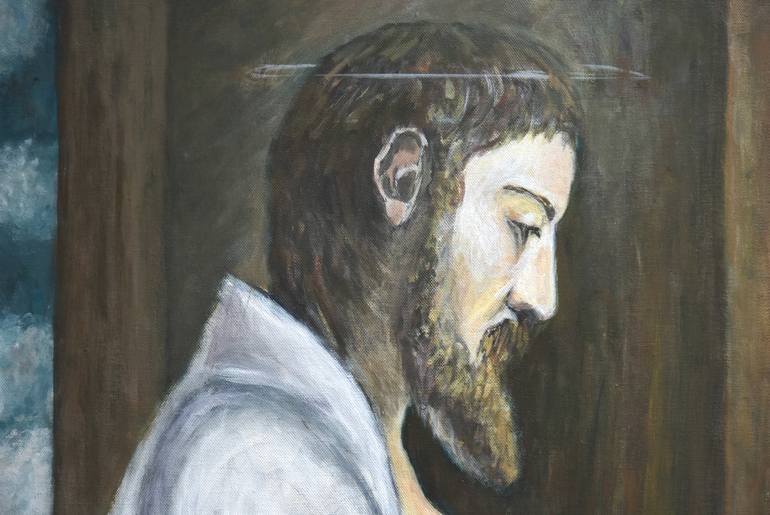 Original Figurative Religion Painting by Alexandre David Lejuez