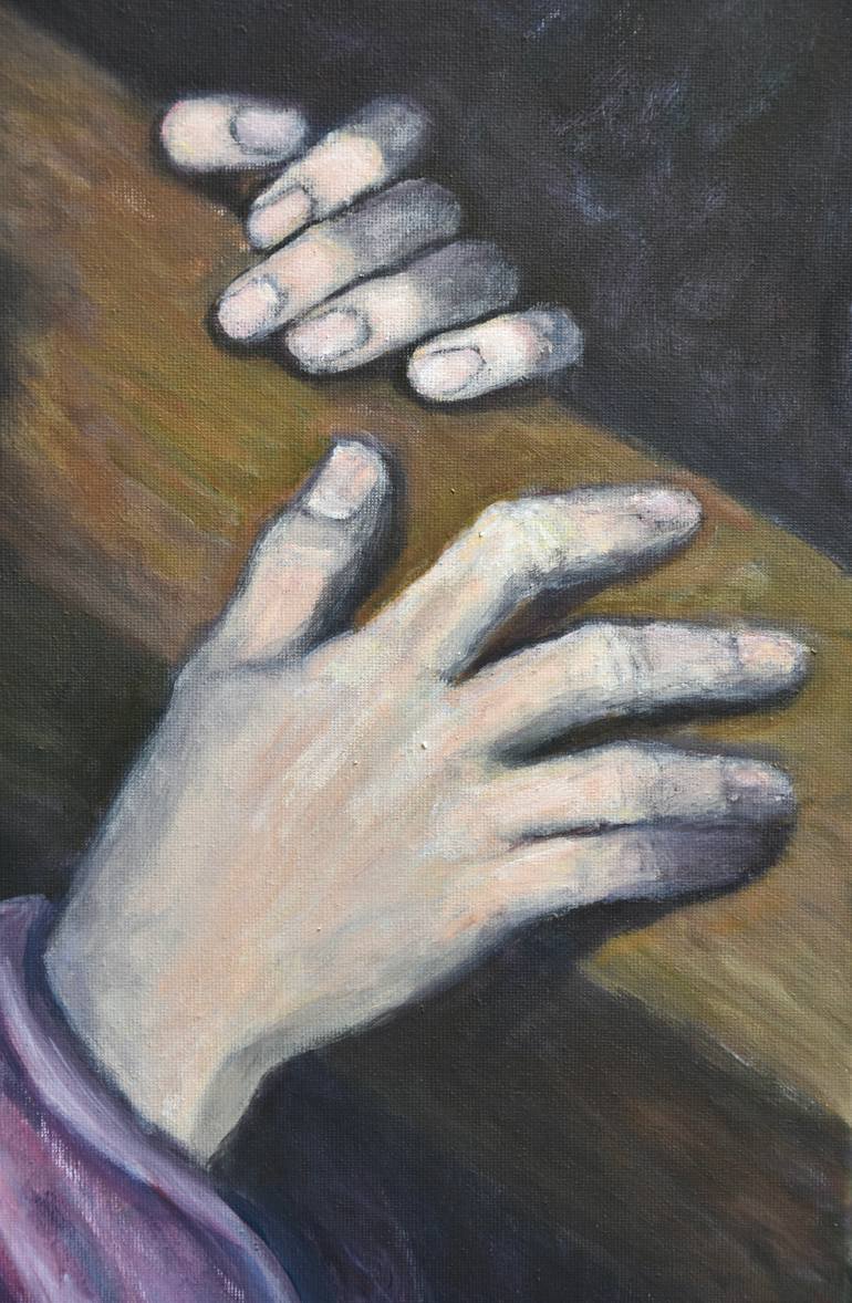 Original Figurative Religion Painting by Alexandre David Lejuez