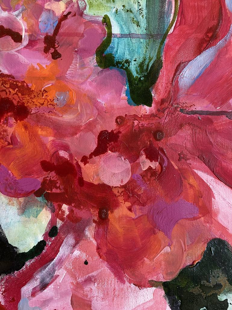 Original Abstract Expressionism Floral Painting by Kristina Grishina