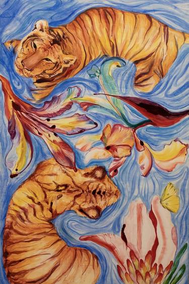 Print of Expressionism Animal Paintings by Kristina Grishina