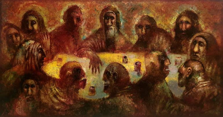 Original Figurative Religion Paintings by Anar Huseynzada