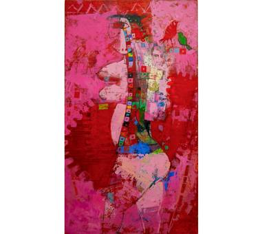 Original Abstract Expressionism Abstract Painting by Ibrahim Hasanov