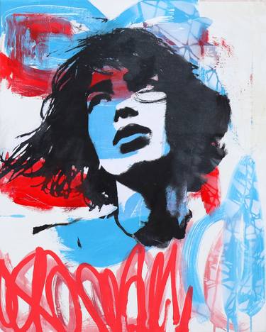 Original Street Art Women Mixed Media by Magali Feuga