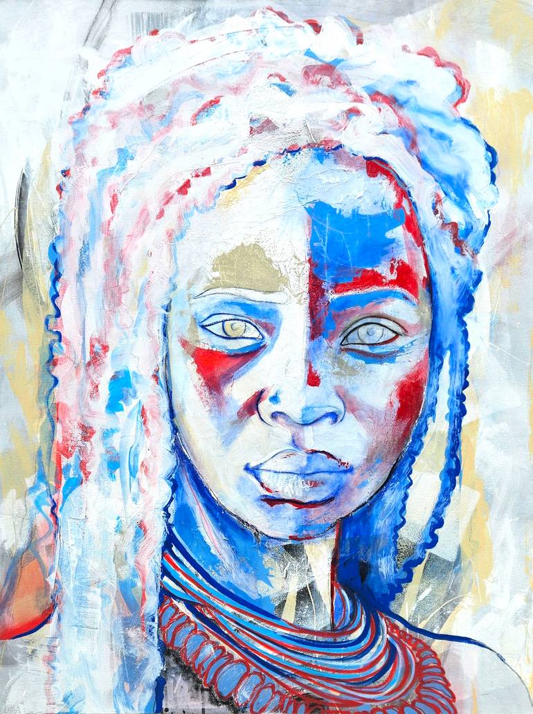 Original Street Art Women Mixed Media by Magali Feuga