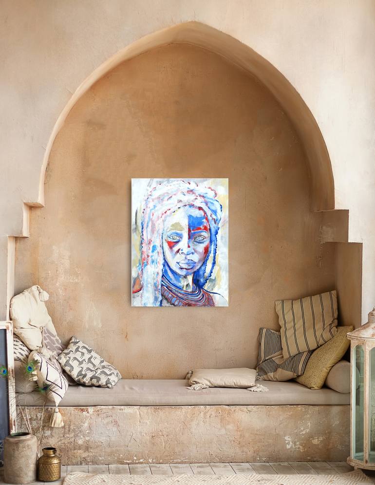 Original Street Art Women Mixed Media by Magali Feuga