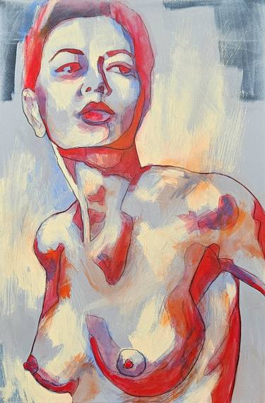 Original Contemporary Nude Painting by Magali Feuga