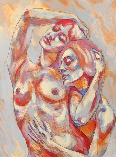 Original Figurative Nude Paintings by Magali Feuga