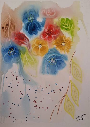 Original Abstract Floral Paintings by Susana Giordano