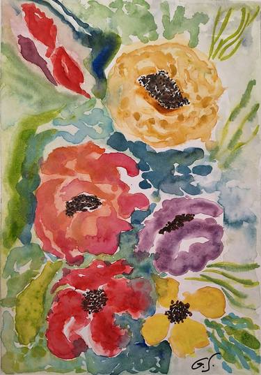 Original Floral Paintings by Susana Giordano