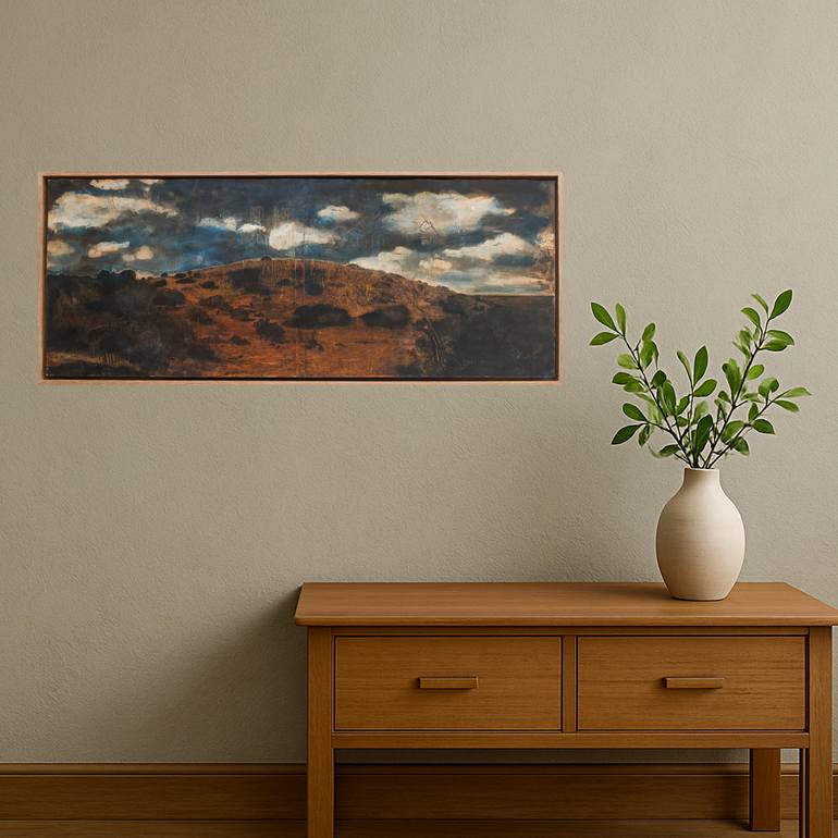 Original Abstract Expressionism Landscape Mixed Media by Janne Bar Rashi
